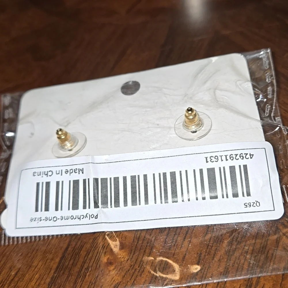 ♥️5 for $25♥️ Tree Leaf Stud Earrings / Blue-White / 925 SS ear needles